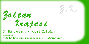 zoltan krajcsi business card